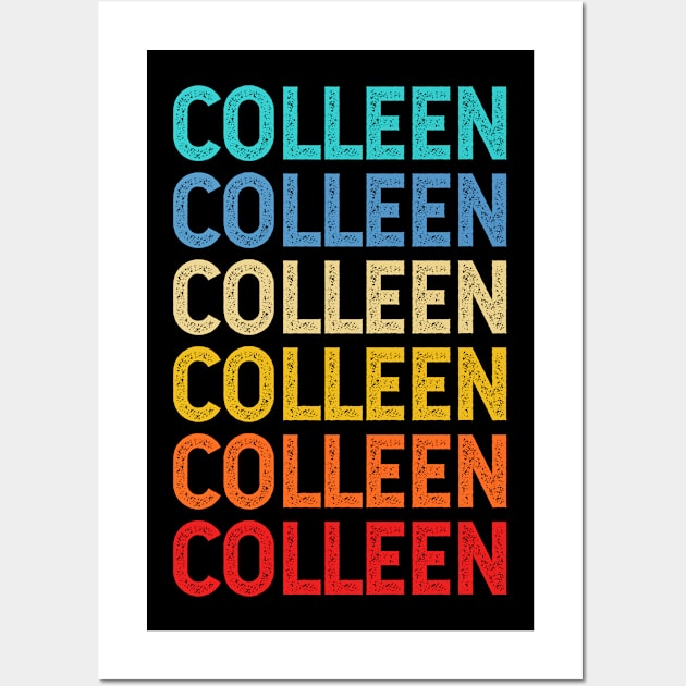 Colleen Name Vintage Retro Custom Gift Named Colleen Wall Art by CoolDesignsDz